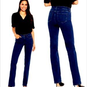 NYDJ Marilyn Straight Lift X Tuck Technology Sz 4 Dark Wash Straight Jean 170A
